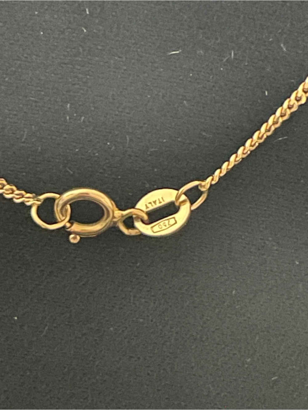 18k Yellow Gold Curb Chain Necklace - 17 3/4” Excellent Conditon - Picture 7 of 12